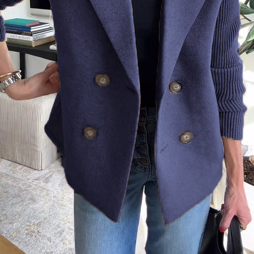 : TASHA CASUAL BLAZER COAT in Blue van Paper Favor