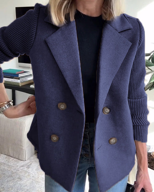 : TASHA CASUAL BLAZER COAT in Blue van Paper Favor