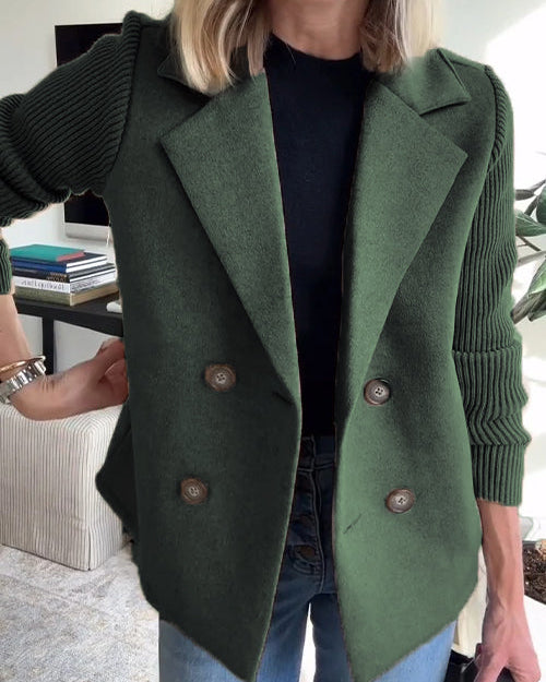 : TASHA CASUAL BLAZER COAT in Green van Paper Favor