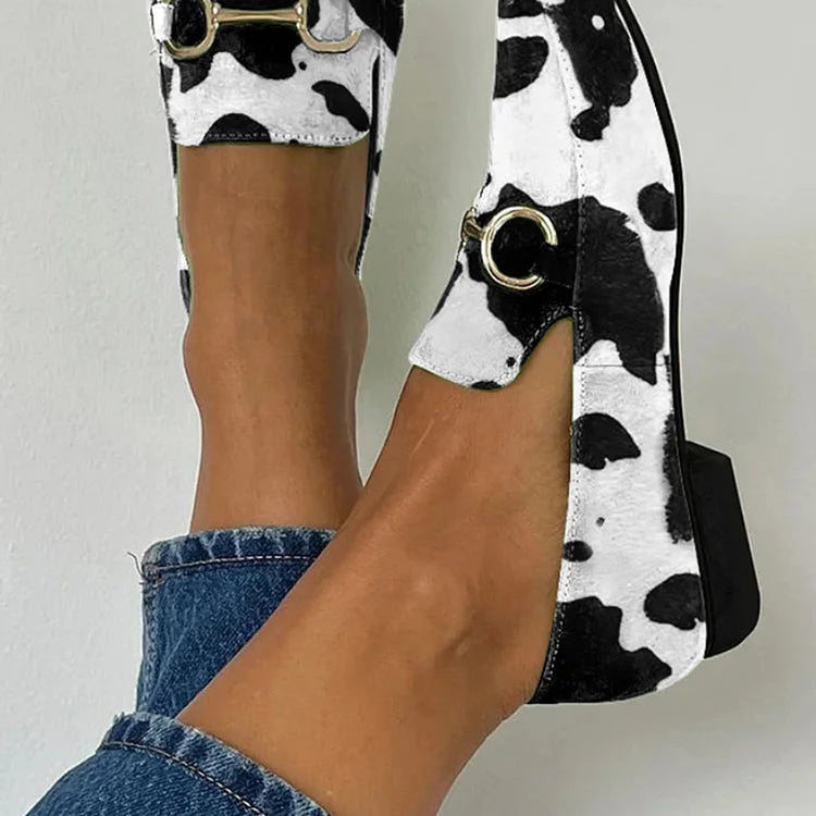 Women's PRINTED LOAFER WITH BUCKLE