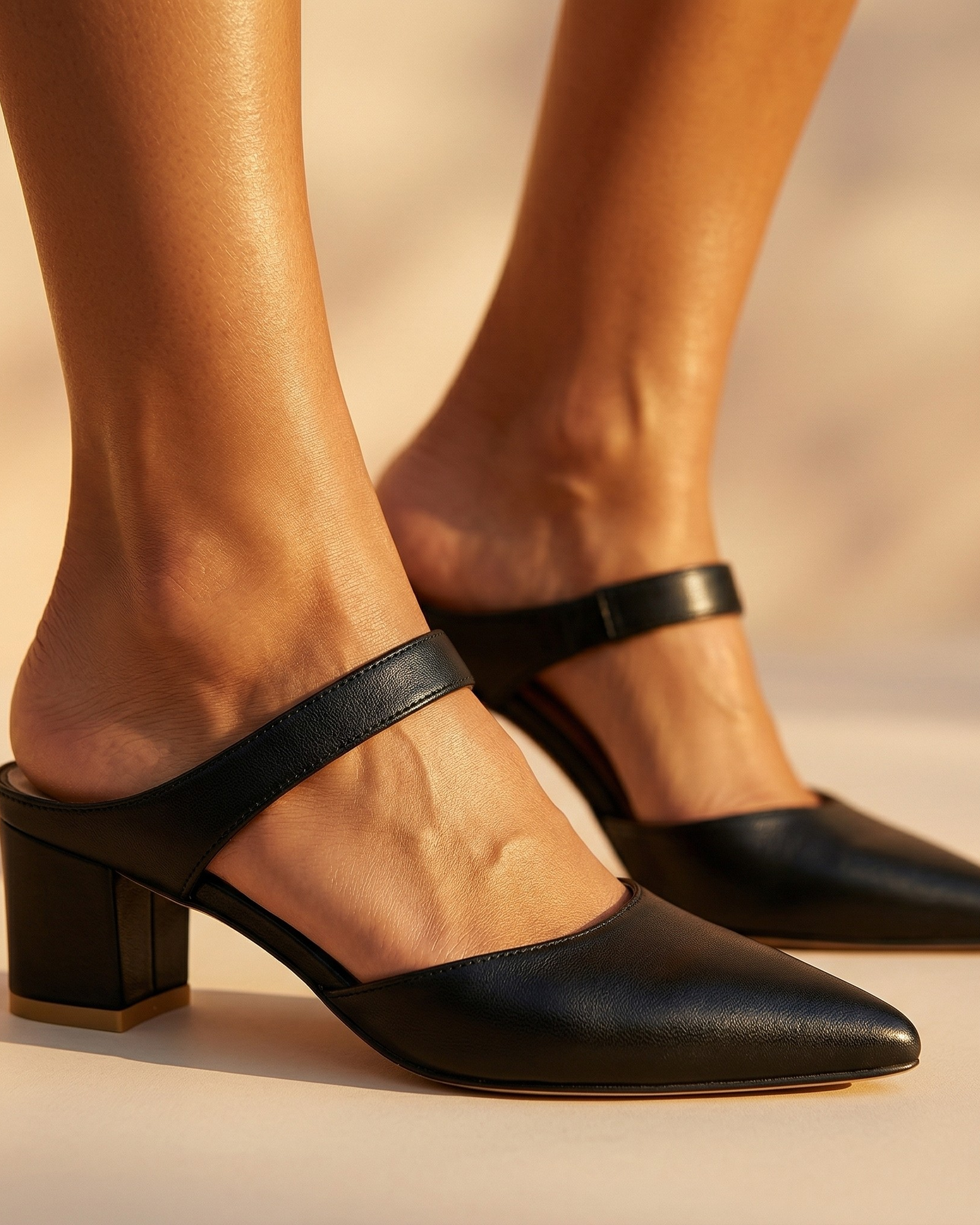 : Valora - Slingback Heels in Black van Paper Favor