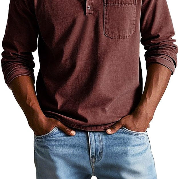 Casual Shirt : Finn | Vintage Casual Shirt - Timeless Style, Everyday Comfort in Red van Paper Favor