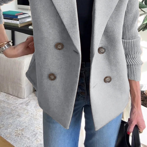 : TASHA CASUAL BLAZER COAT in Grey van Paper Favor