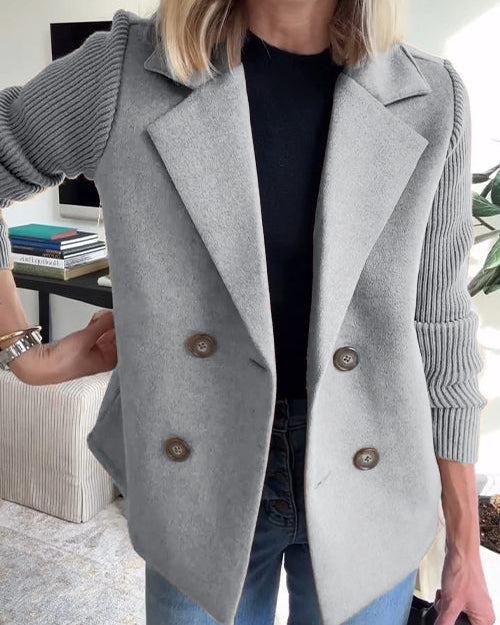 : TASHA CASUAL BLAZER COAT in Grey van Paper Favor