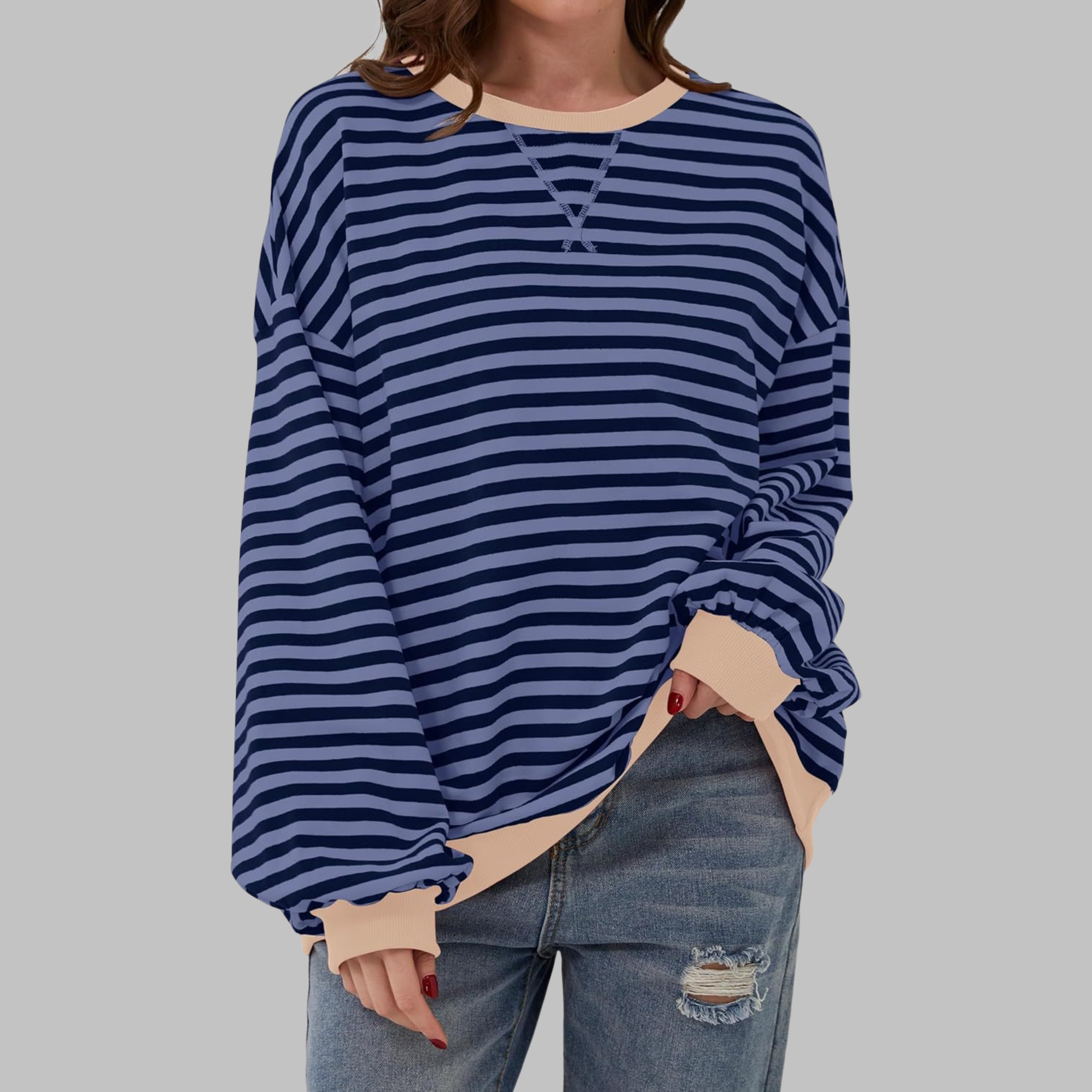 Malin | Cozy Striped Knit Sweater with a Relaxed Fit