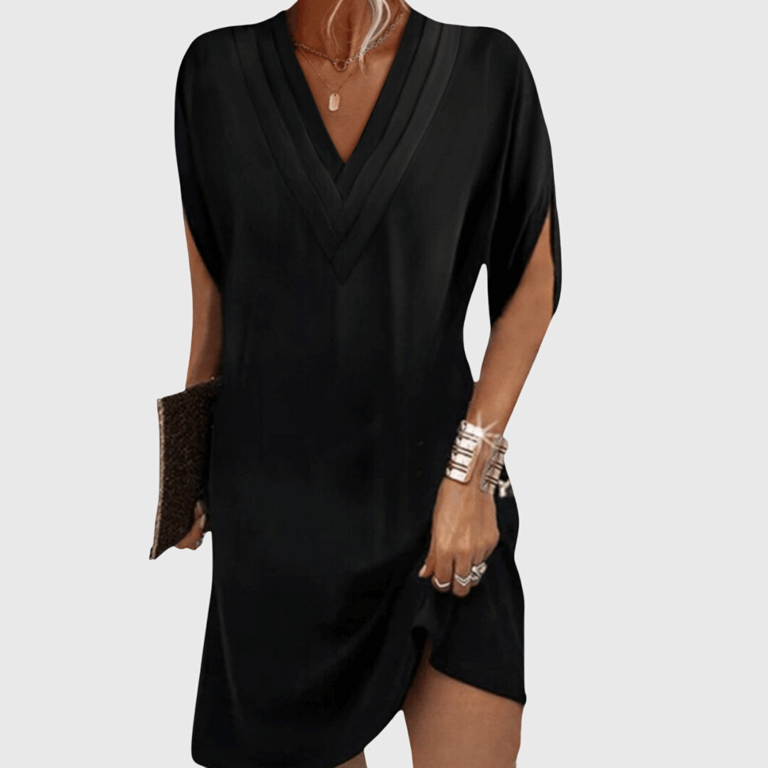 Women's Elegant, Figure-Flattering Tummy-Hiding Dress