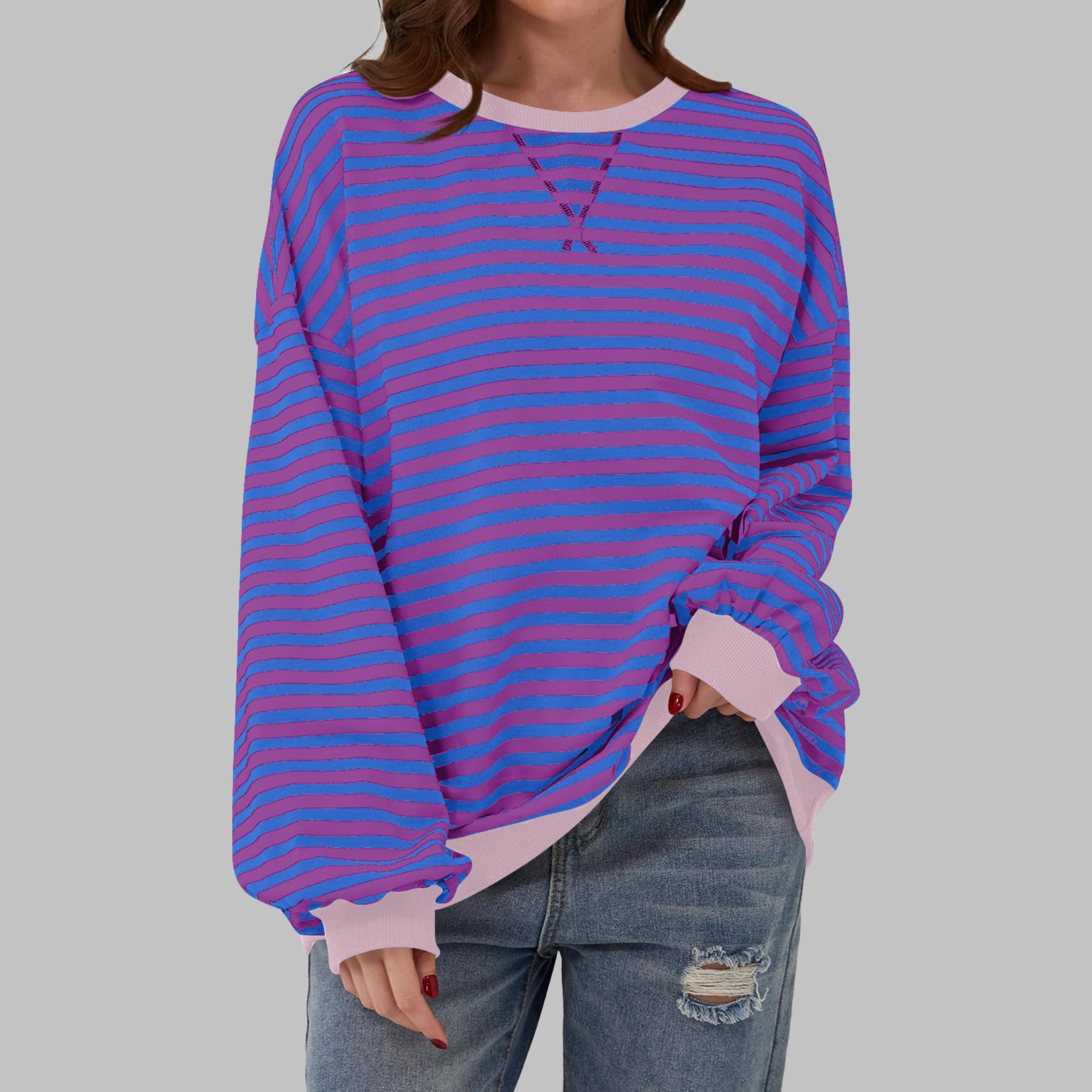 Malin | Cozy Striped Knit Sweater with a Relaxed Fit