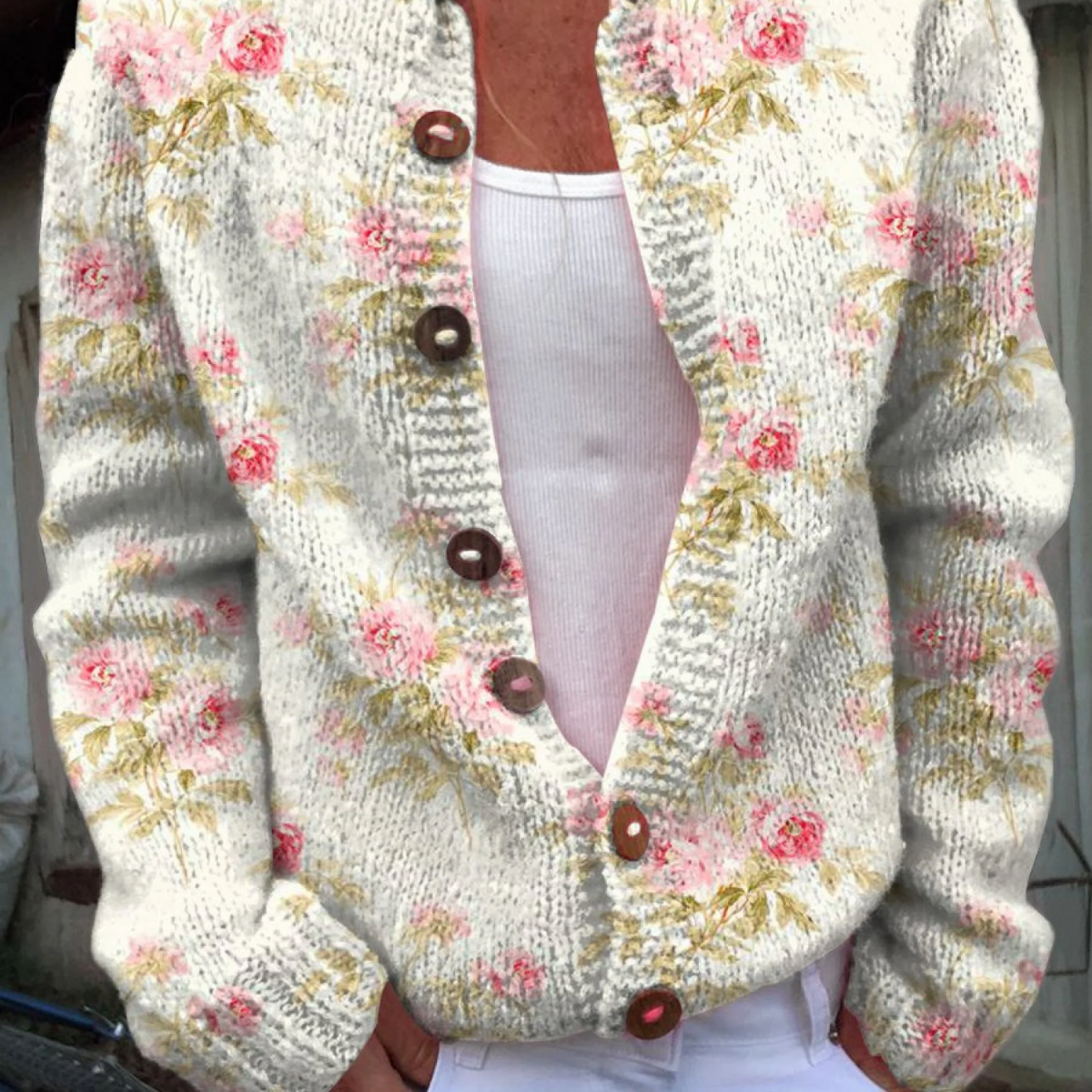 Women's Vintage Knit Cardigan Sweater – Cozy, Timeless Knitwear for Everyday Style