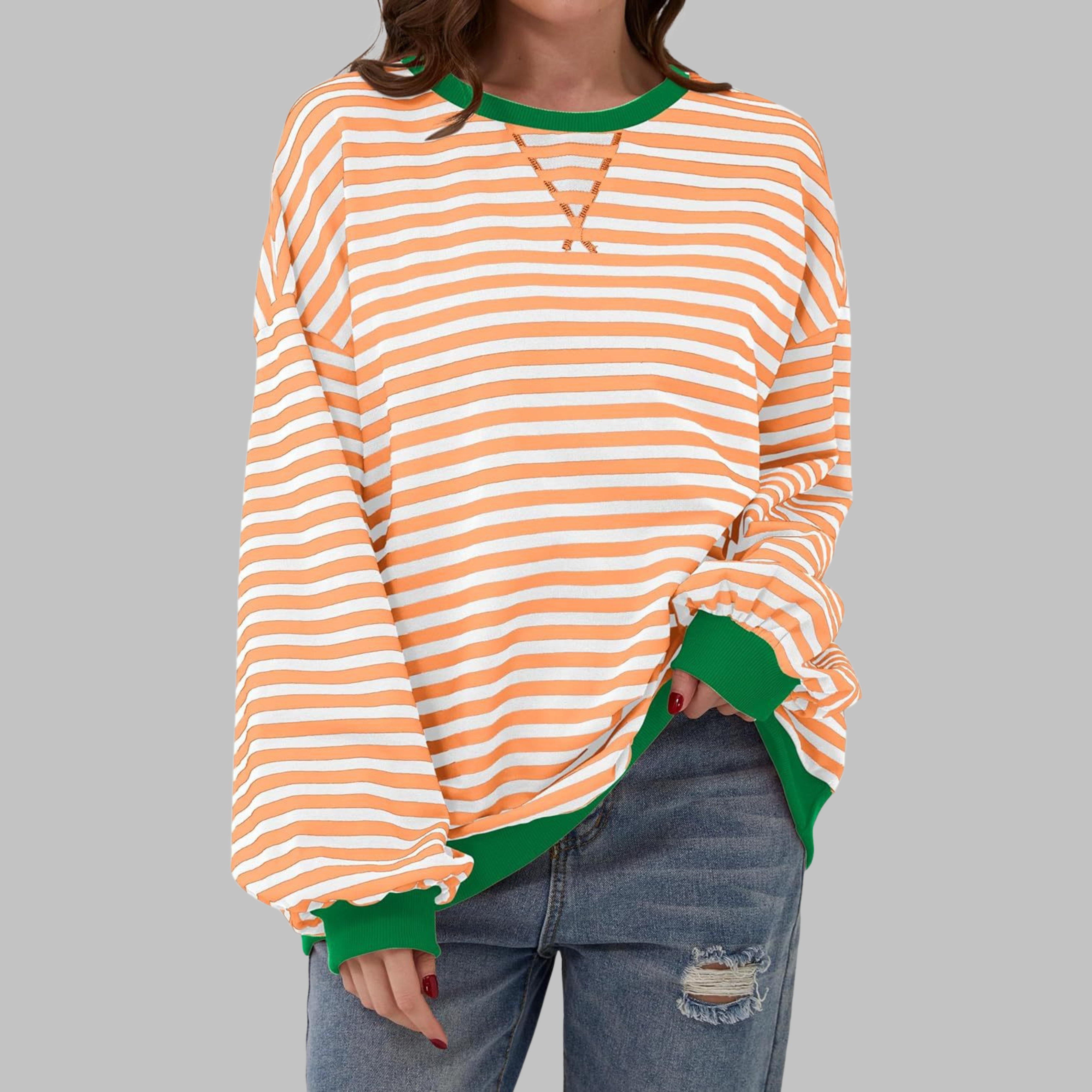 Malin | Cozy Striped Knit Sweater with a Relaxed Fit