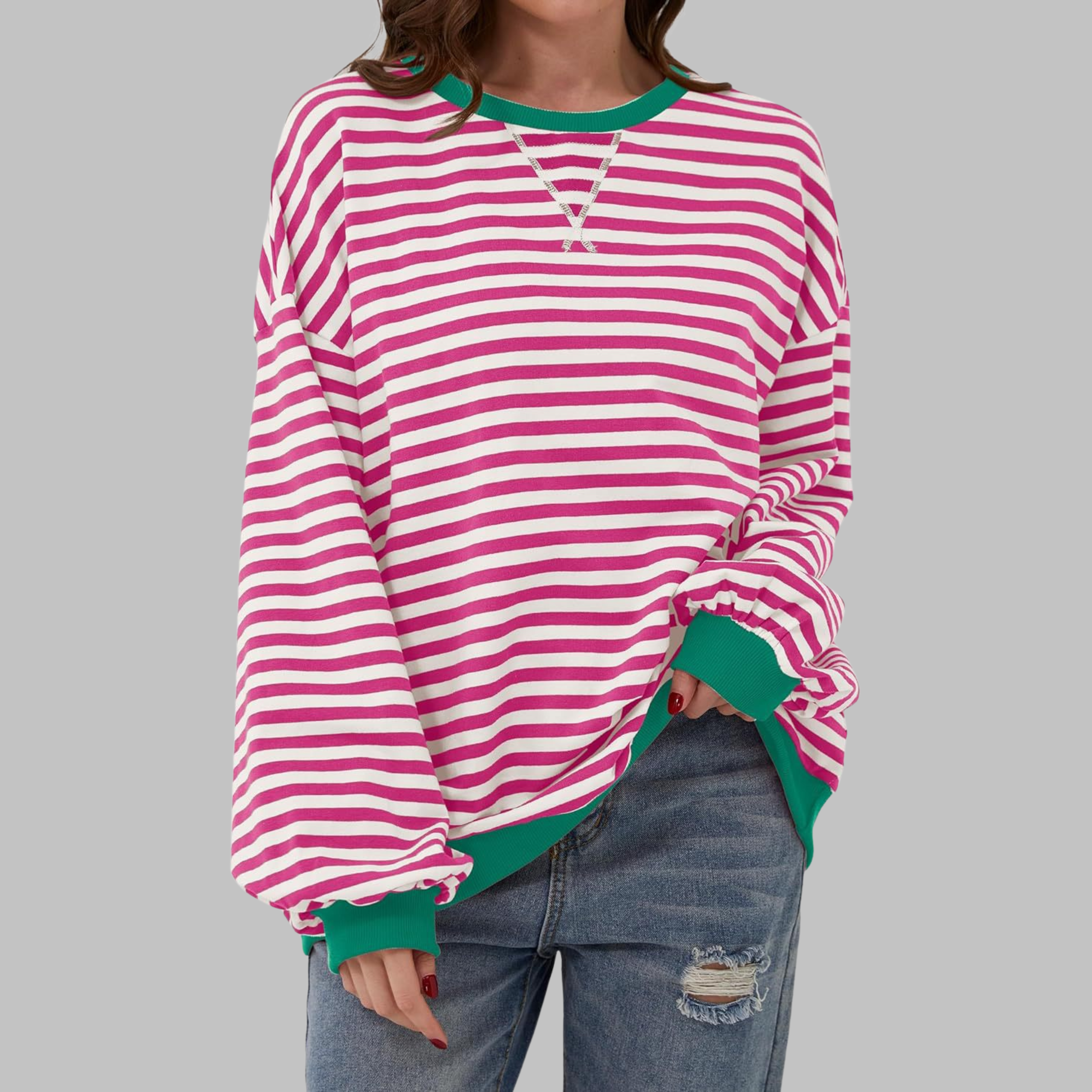 Malin | Cozy Striped Knit Sweater with a Relaxed Fit