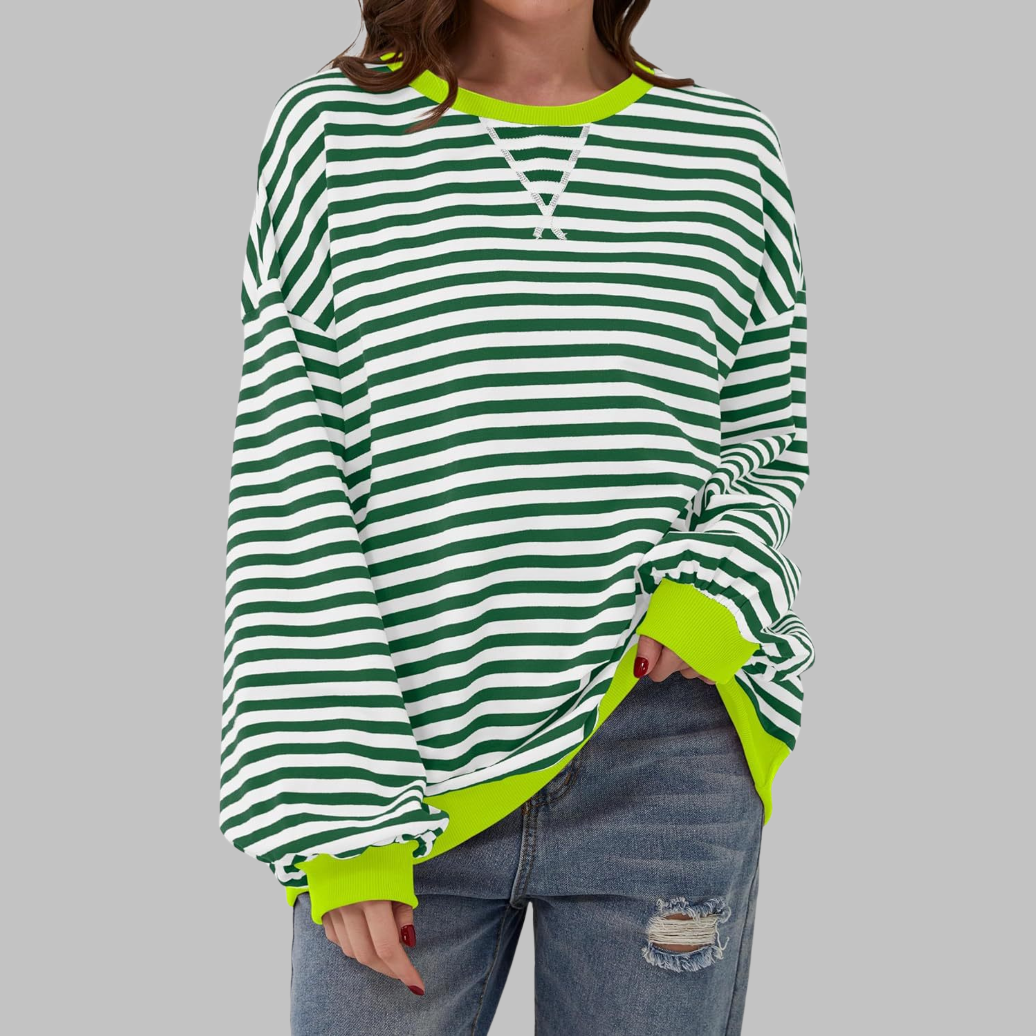 Malin | Cozy Striped Knit Sweater with a Relaxed Fit