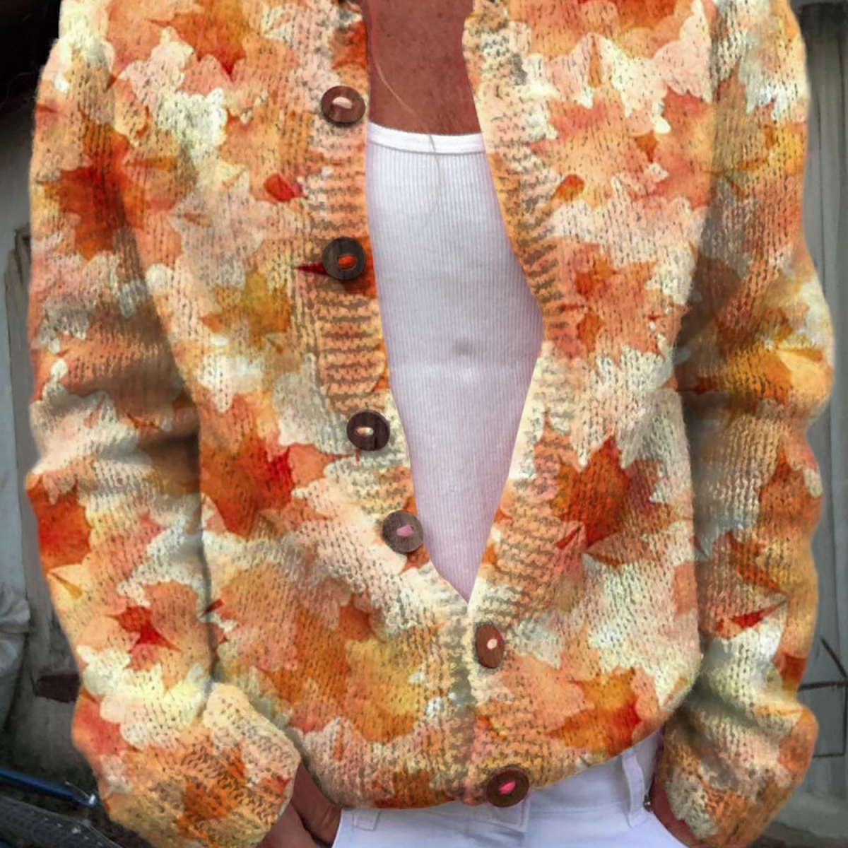 Women's Vintage Knit Cardigan Sweater - Classic Style, Cozy Warmth