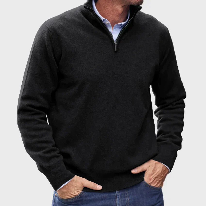 Italian-Made Men's Zip-Up Sweater