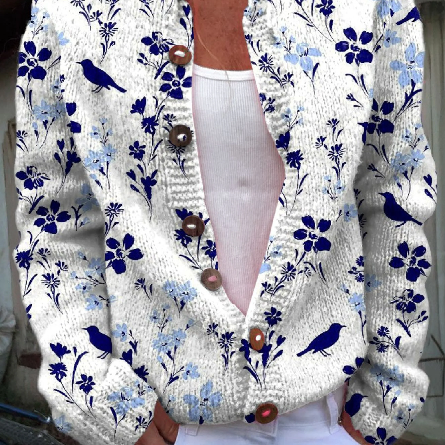 Merivelle | Women's Vintage Knit Cardigan Sweater – Timeless Style, Cozy Comfort