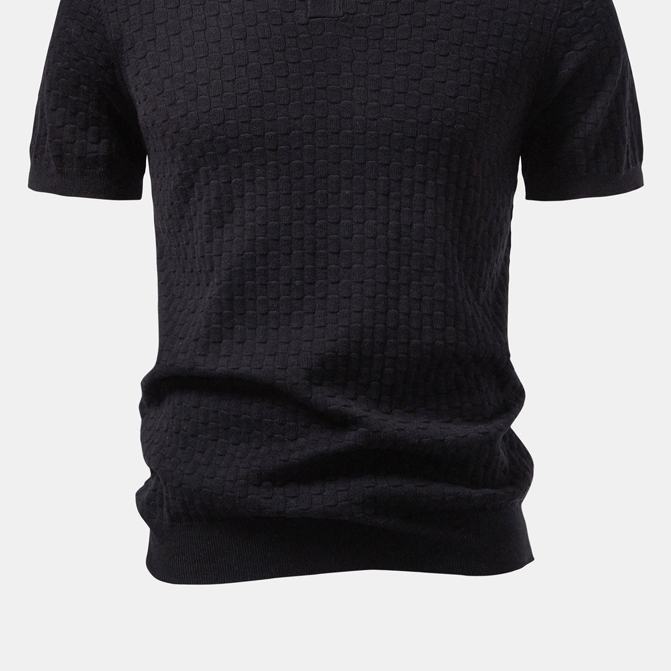 Checkerboard Collar Men's Shirt
