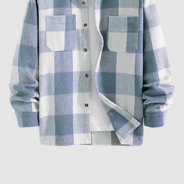 Men's plaid shirt, casual and versatile style
