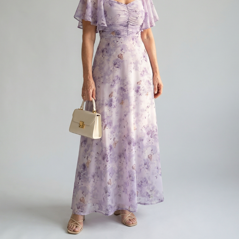 Vaelis | Flutter Sleeve Midi Dress