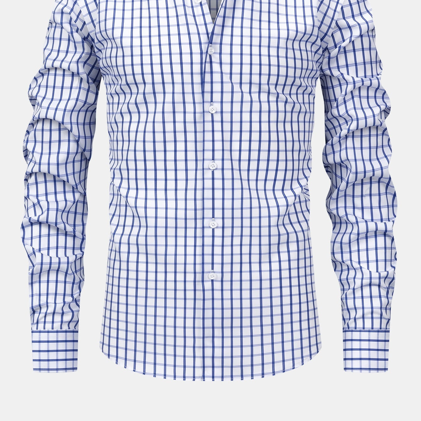 Men's Timeless Plaid Long-Sleeve Button-Up Shirt