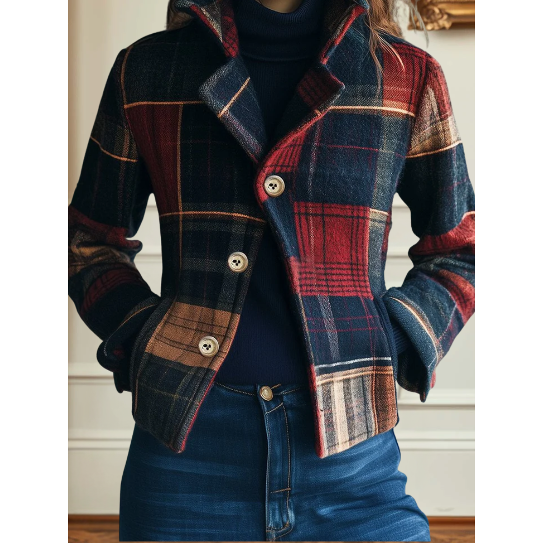 Noelle | Timeless Plaid Wool Jacket