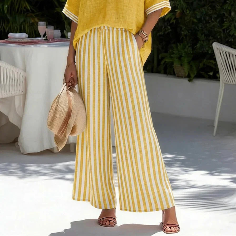 Sienna | Relaxed Striped Linen Two-Piece Set