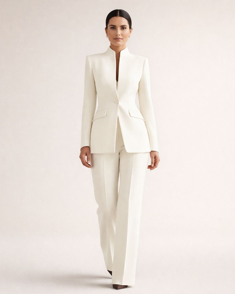 : Sophia | Elegant Suit in White van Paper Favor