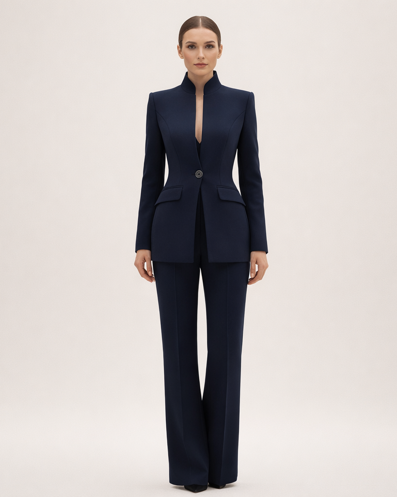 : Sophia | Elegant Suit in Navy van Paper Favor