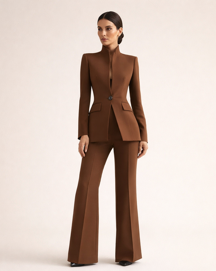 : Sophia | Elegant Suit in Brown van Paper Favor