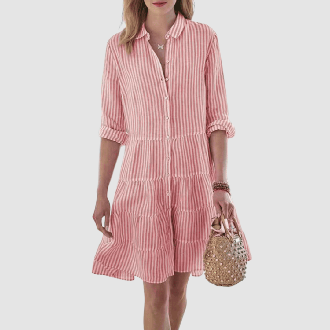 Women's Breezy Striped Dress - Effortless, Flowy Summer Style