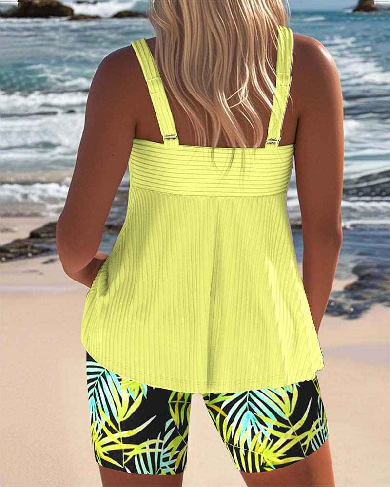 Muse® Farbenfrohes Tankini-Set – lebhaftes, auffälliges zweiteiliges Badeoutfit