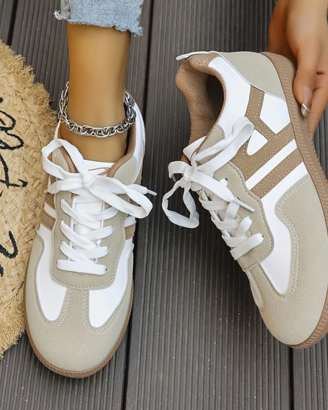 Shoes : Lisa - Orthopedic Comfortable Sneakers in van Paper Favor