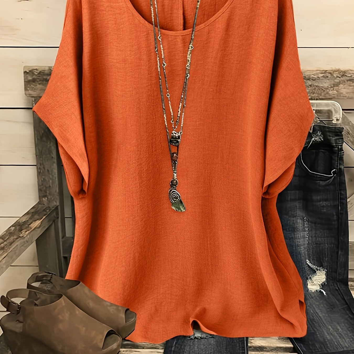 : Sienna™ | Effortless Summer Top in Orange van Paper Favor