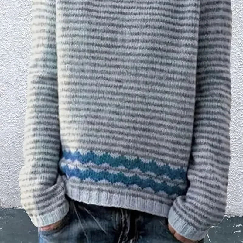 Women's Everyday Knit Sweater with Subtle Stripes