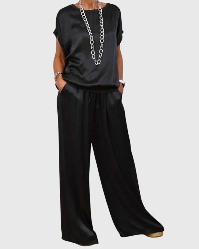 Clothing > Sets : Kayla™ | Elegant Two-Piece Set in Black van Paper Favor