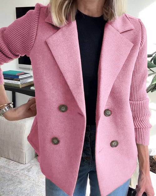 : TASHA CASUAL BLAZER COAT in Pink van Paper Favor