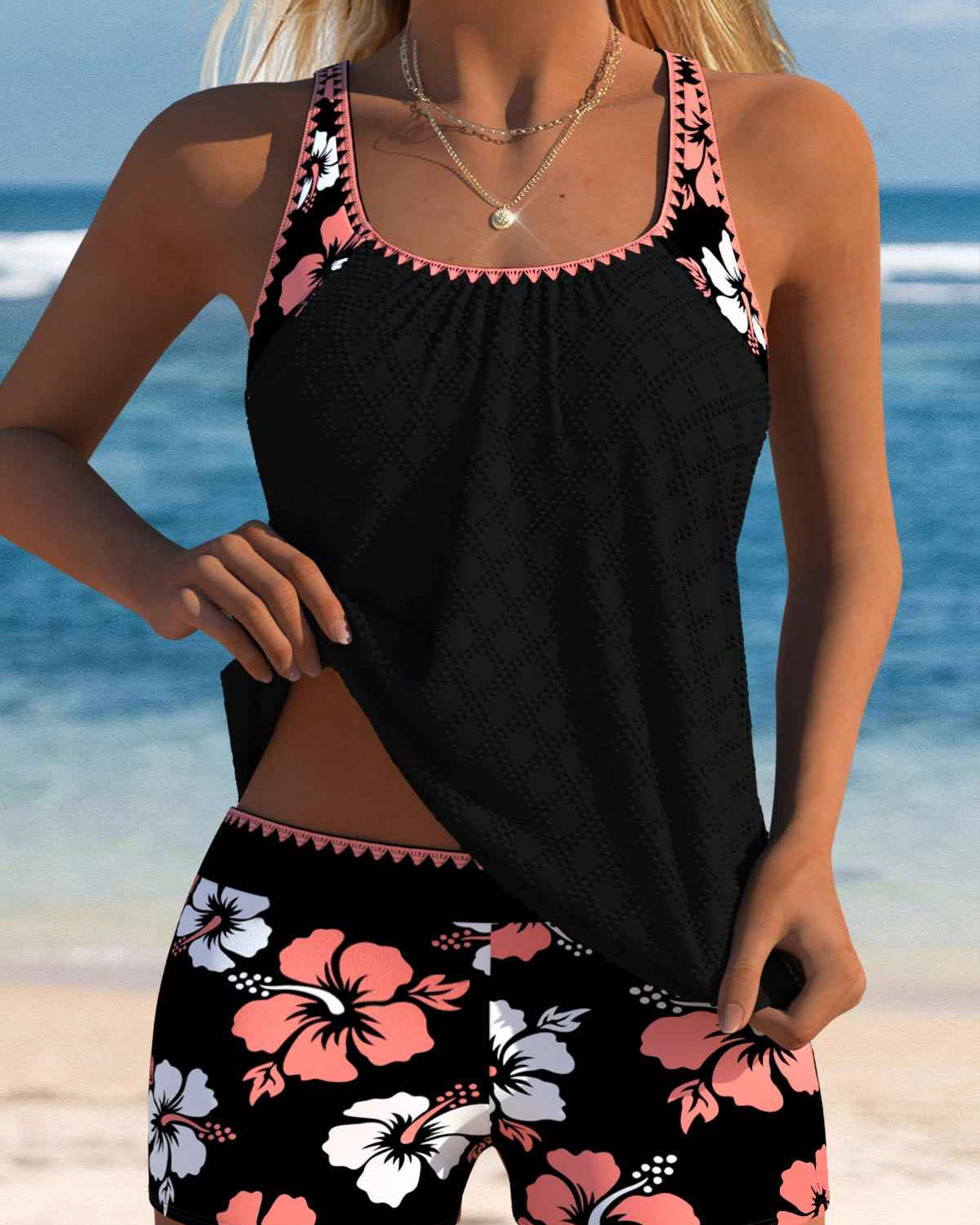 Arabelle Tankini-Set mit Blumendruck – Lebendige, schmeichelhafte Badebekleidung für Sommertage