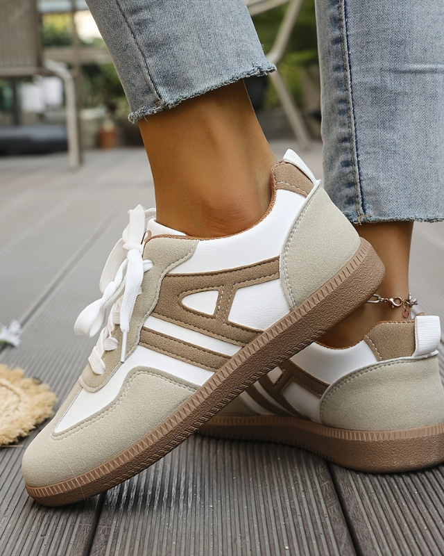Shoes : Lisa - Orthopedic Comfortable Sneakers in van Paper Favor