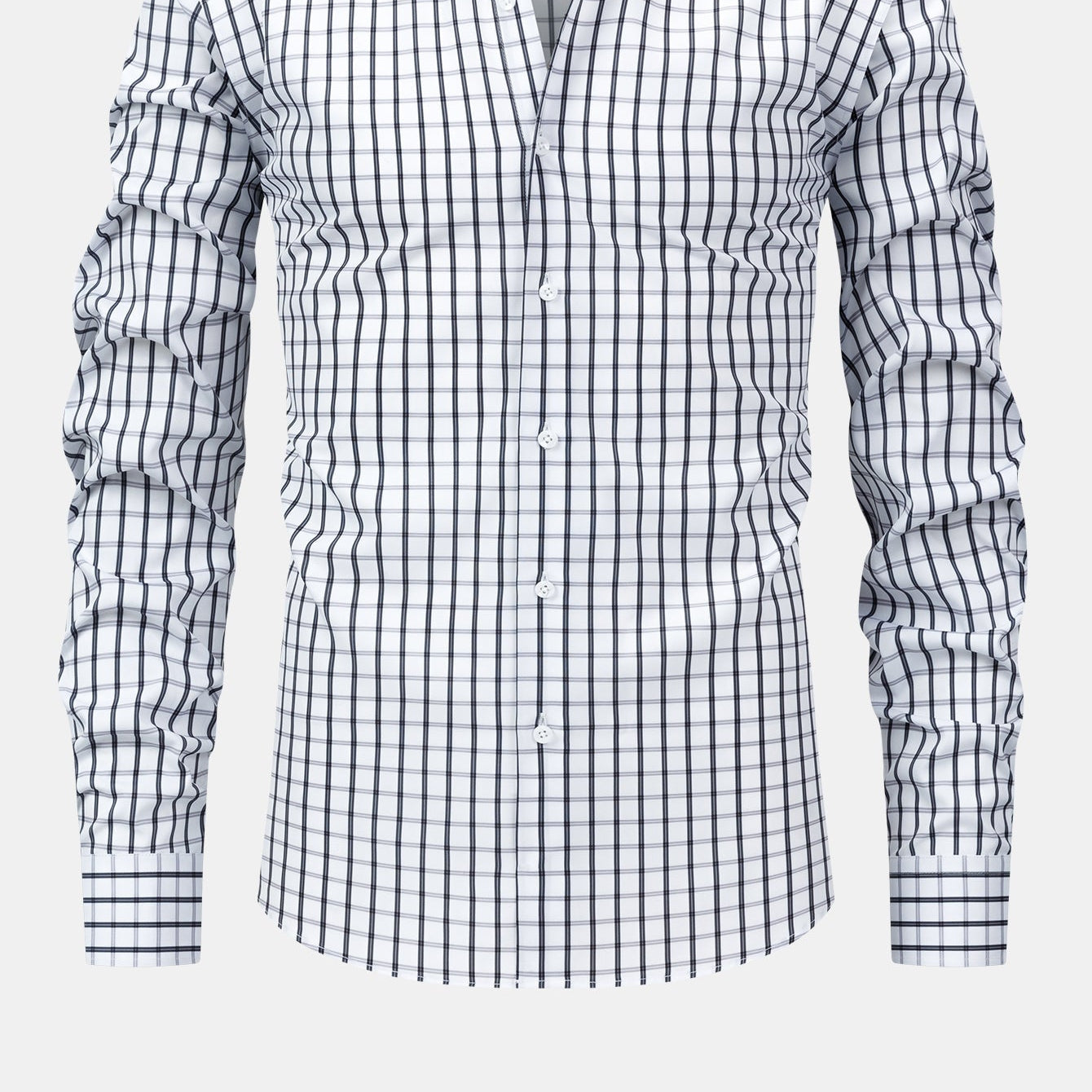 Men's Timeless Plaid Long-Sleeve Button-Up Shirt