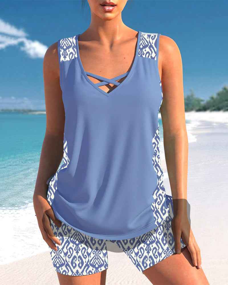 Casey | Trendiger und figurschmeichelnder Tankini-Badeanzug