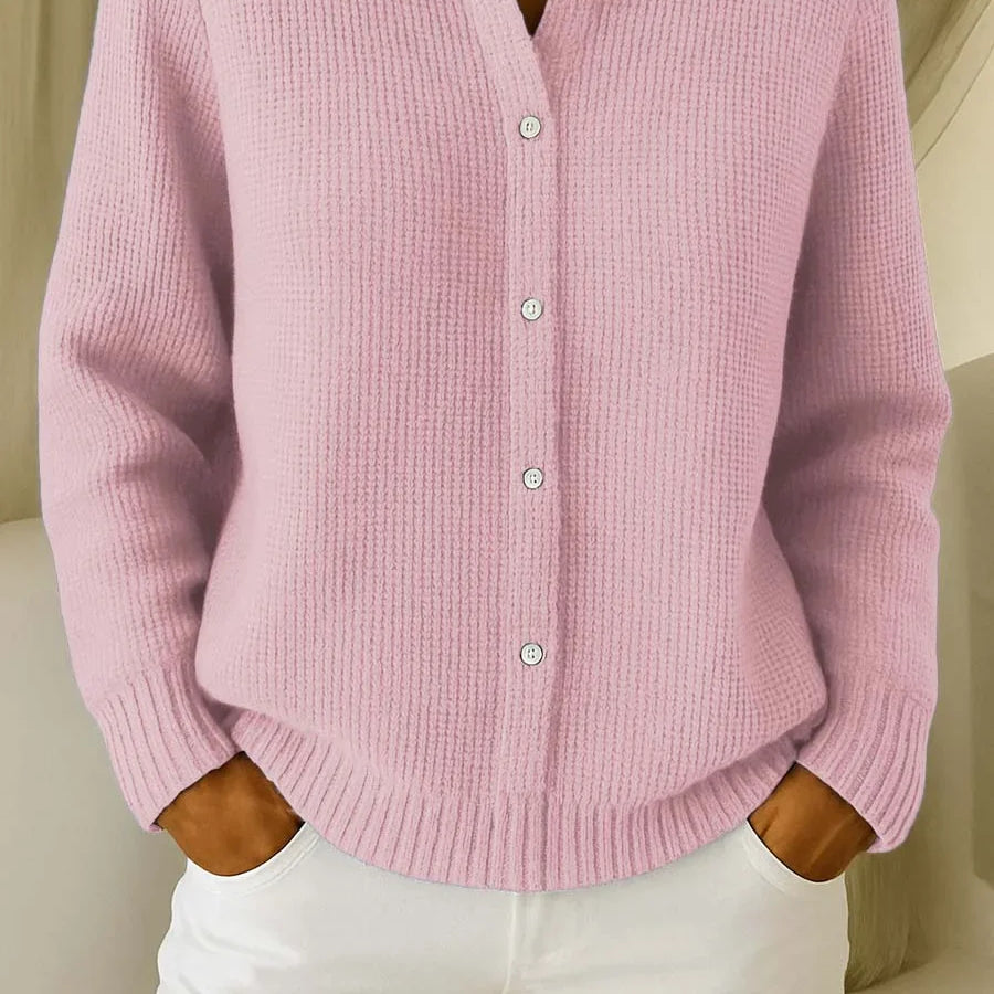 Katrina – Luxe Textured Knit Button-Front Cardigan