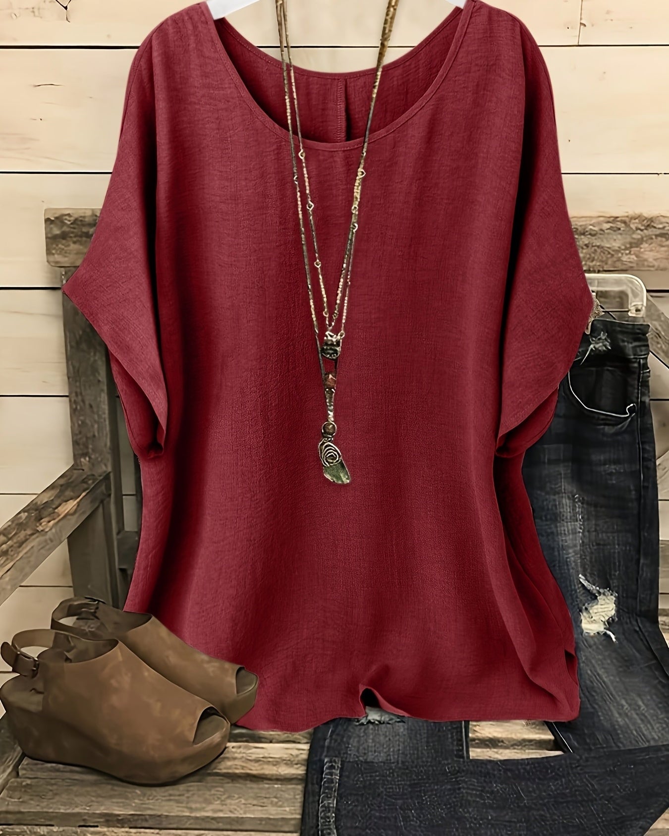 Clothing > Blouses : Sienna™ | Effortless Summer Top in van Paper Favor