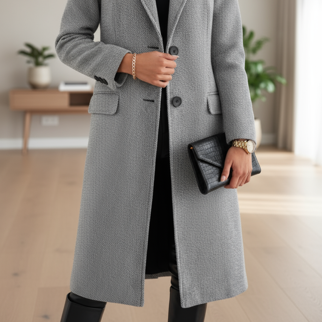 Judith | Luxurious Long Wool Coat for Timeless Elegance