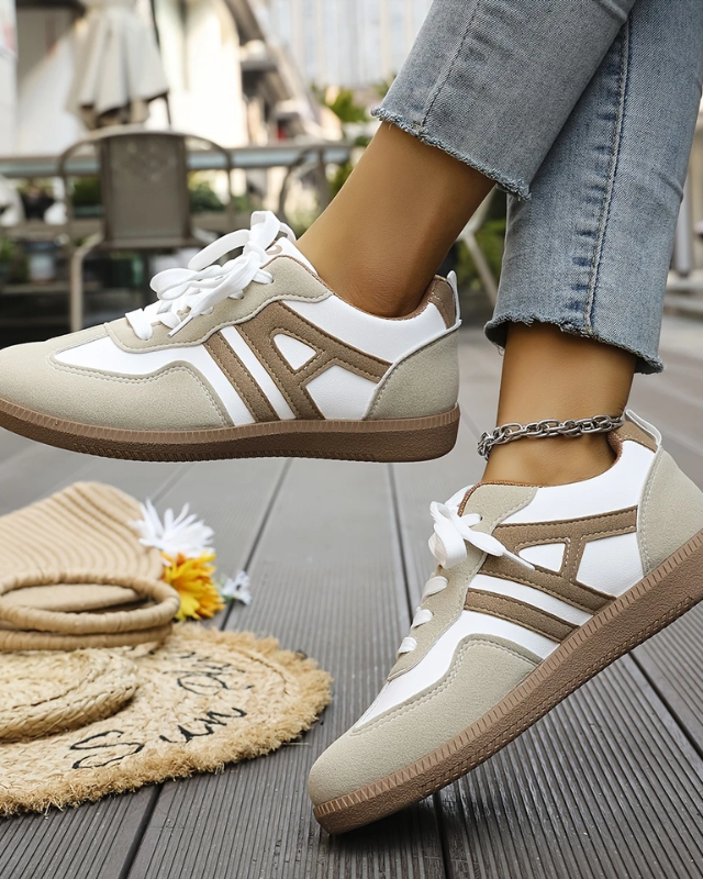 Shoes : Lisa - Orthopedic Comfortable Sneakers in van Paper Favor