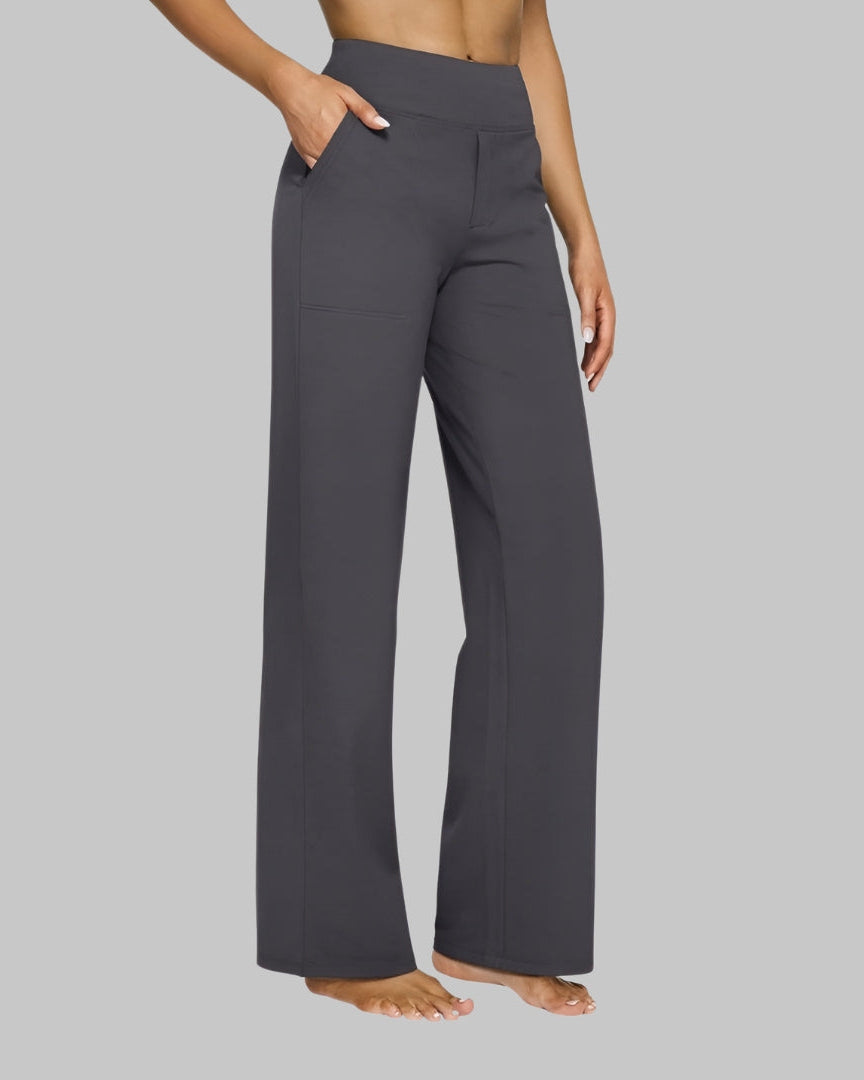 : Elara - Comfort Stretch Pants in Dark Gray van Paper Favor