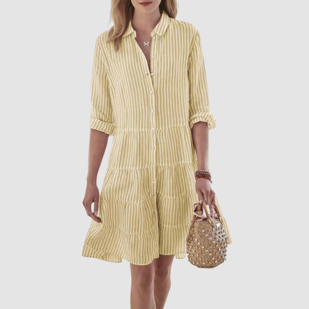 Women's Breezy Striped Dress - Effortless, Flowy Summer Style