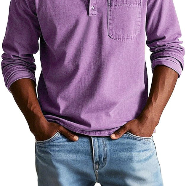 Casual Shirt : Finn | Vintage Casual Shirt - Timeless Style, Everyday Comfort in Purple van Paper Favor
