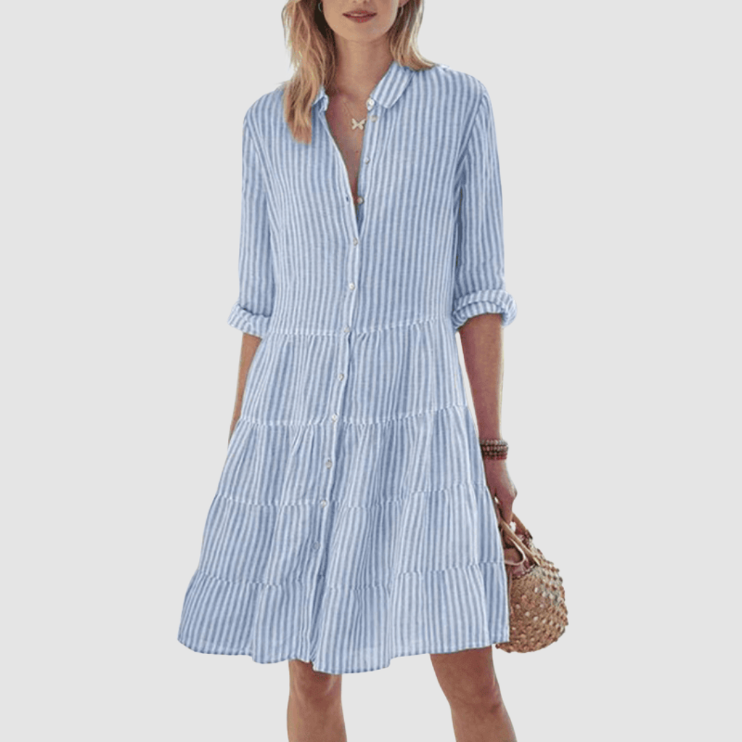 Women's Breezy Striped Dress - Effortless, Flowy Summer Style