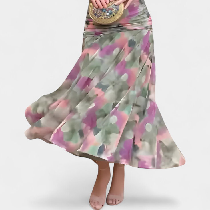 Elegant Long Dress with V-Neck
