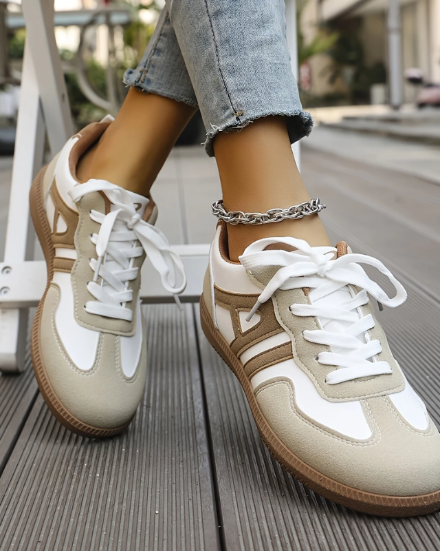Shoes : Lisa - Orthopedic Comfortable Sneakers in van Paper Favor