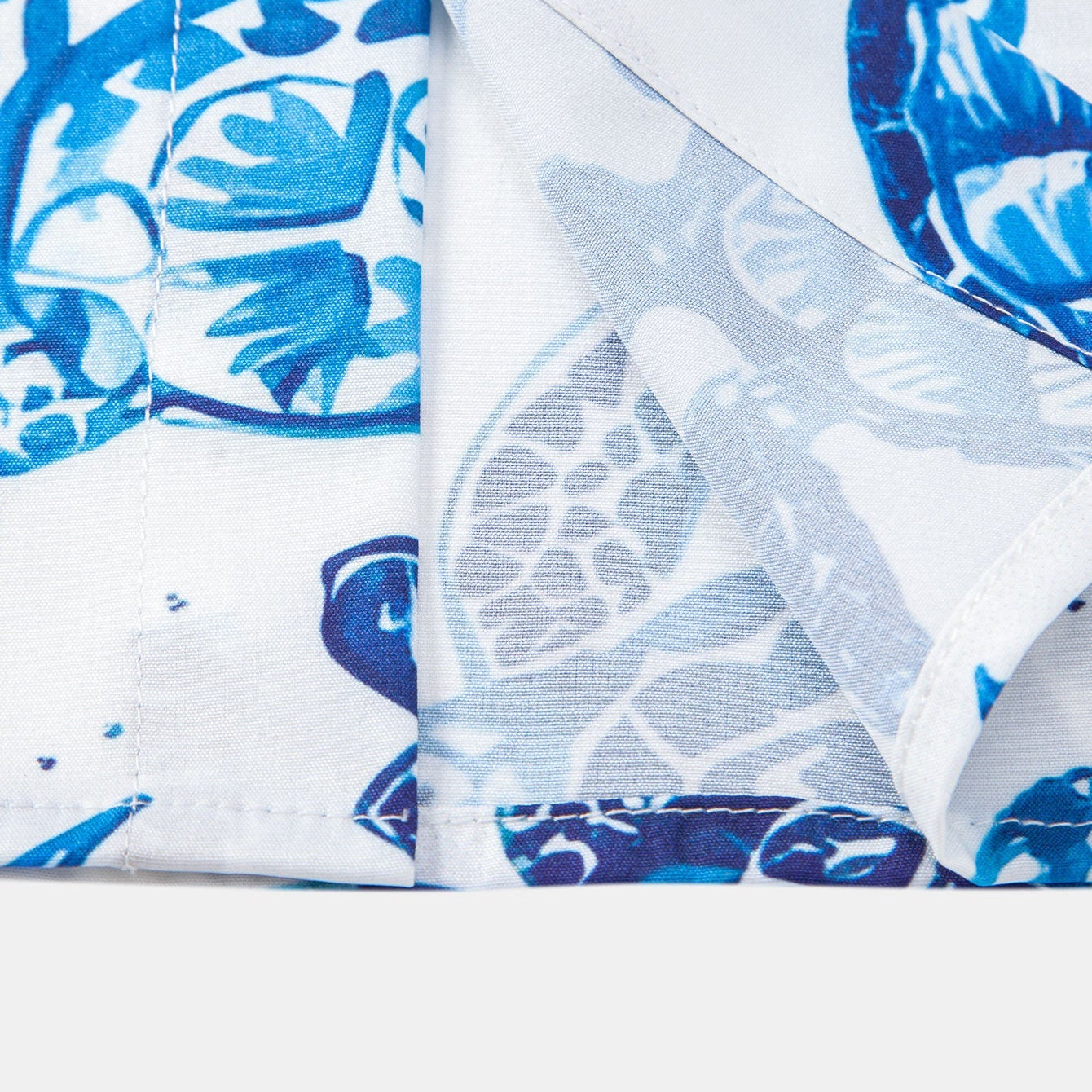 Men's Print Button-Up Shirt & Swim Shorts Set