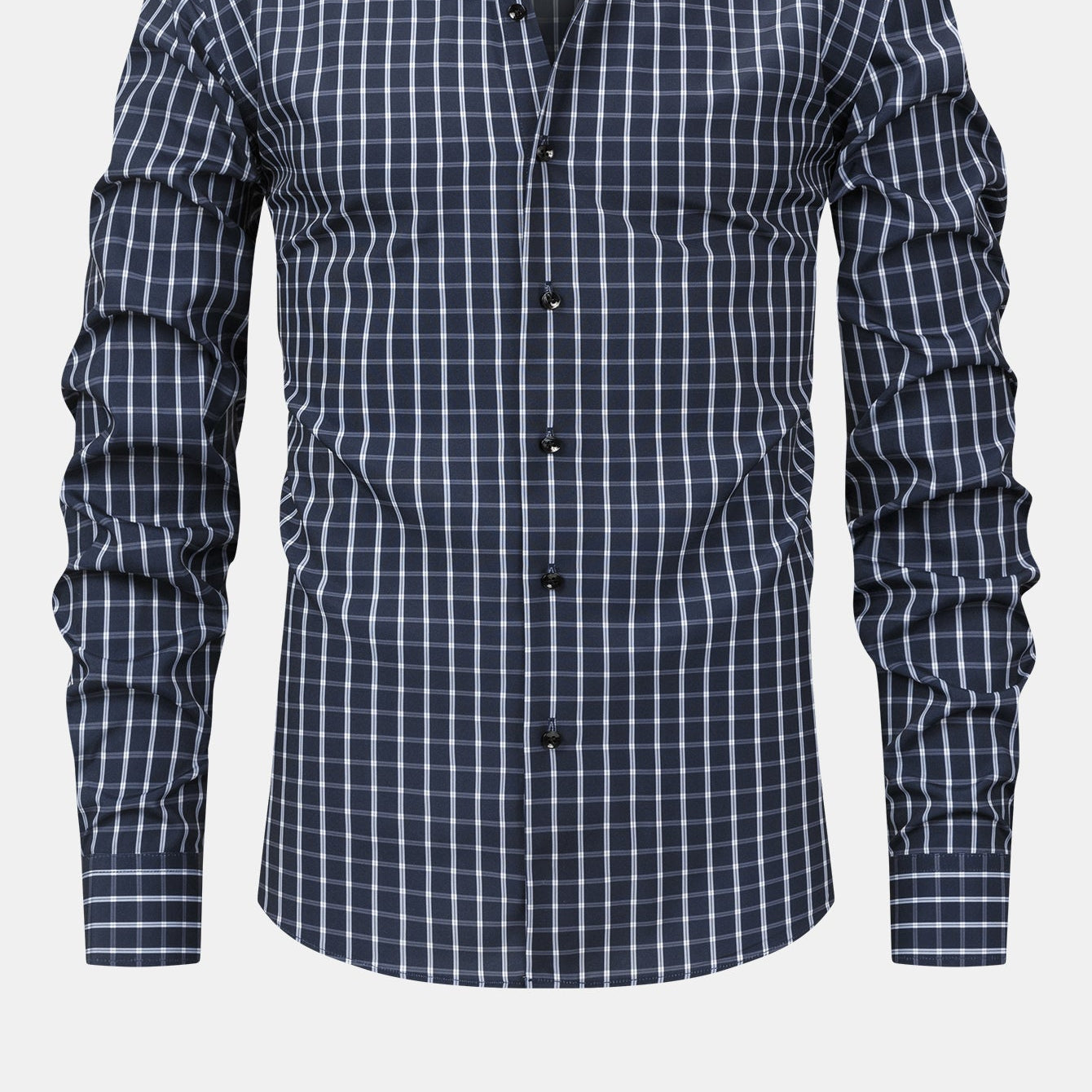 Men's Timeless Plaid Long-Sleeve Button-Up Shirt